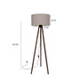 Opviq Lámpara de Pie AYD-1531 Beige y Marrón